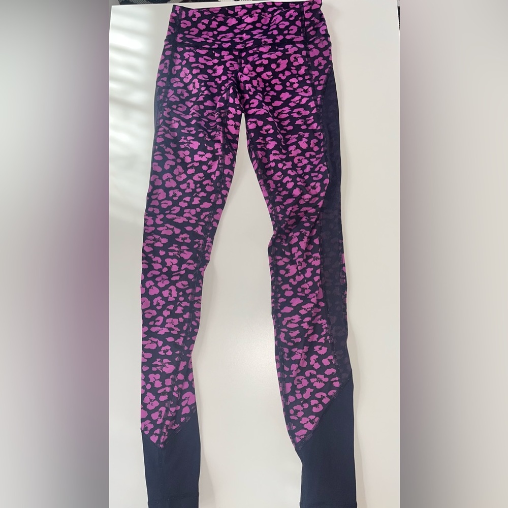 Purple print Lululemon leggings size 2